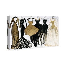 The Oliver Gal Artist Co. Fashion and Glam Wall Art Canvas Prints Dress Dream Closet Noir Home Décor, 24x16