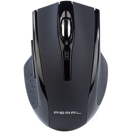PEARL 5 Tasten Maus: Optische Funkmaus mit Blauer LED, 1.600 DPI, 2,4 GHz, USB-Nano-Dongle (5 Tasten Funkmaus, Maus Funk, optisches Kabel)