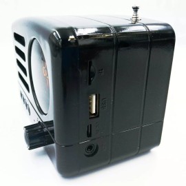 Maíz 3pzs Bocina Radio Bluetooth Vintage Recargable Usb Portatil