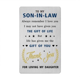 Christmas Card for Son In Law Adult- Future Son In Law Birthday Wedding Gifts- Valentines Father's Day Xmas Easter