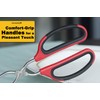 HINMAY Stainless Steel Scissor Tongs with Comfort-Grip Handle 10-Inch