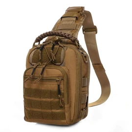 VOTAGOO ANTARCTICA Tactical Sling Bag Pack Rover Shoulder Bag Molle Assault Range Bag Backpack 1050D - Color: Big-Black- 9.64*6*12.59 Inch