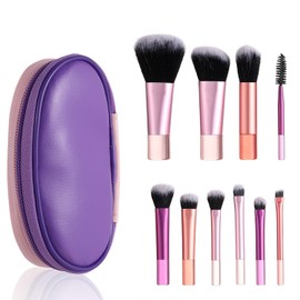 Juego de 10 brochas de maquillaje, Brochas de Maquillaje, Sintéticos de Alta Calidad Set de Brochas para Maquillaje Rubor Brochas Maquillaje Sombras de Brochas para Ojos&Facial Kabuki