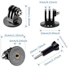 ZHjuju GoproTripod Adapter, 4 x Tripod Adapters with Thumb Screws, Tripod Mount Adapter set, GoproTripod Adapter, GoproMount, GoproHolder, GoproAccessories for GoProHero 10 9 8 7 6 5