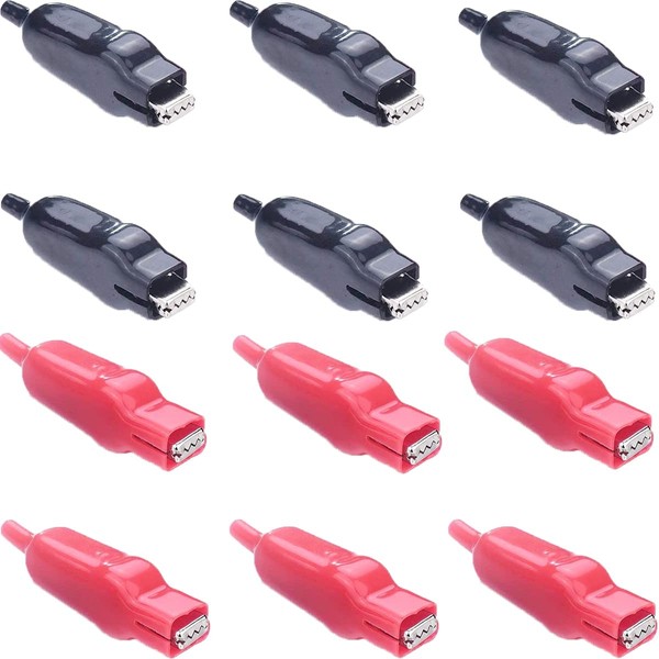 DKARDU 12pcs Alligator Clips 20A Insulated Alligator Clamps Electric Circuit
