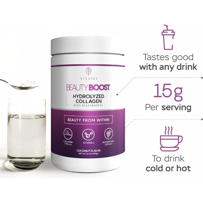 Beauty Booster - Péptidos De Colágeno En Polvo Sabor Coco
