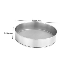 Ipetboom Stainless Steel Fine Mesh Flour Sifter Mesh Round Sieve for Baking Cakes Bread Pastries Muffins Quick Sifting Stainless Steel for Home and Outdoor Use
