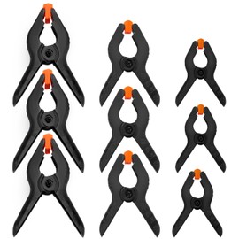 YIXISI 9 PCS Nylon Spring Clamps, 2 inch 3 inch 4 inch Plastic Heavy Duty Spring Clips, Extra Strength Spring Clamps, Clamps for DIY Projects, Photo Studios, Photo Background