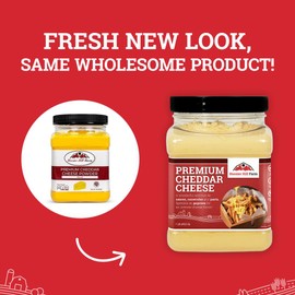 Premium Cheddar Cheese Powder, No artificial colors, by Hoosier Hill Farm, 1 LB ( Pack of 1)