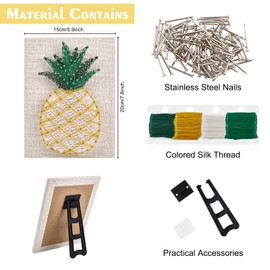WEBEEDY DIY String Art Kit for Beginner DIY Pineapple Craft Kit for Adults TeensPineapple String Art Craft Projects forand Boys Craft Activity Unique Gift Home Nursery Wall Decor