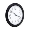 Universal Whisper Quiet Clock, 12, Black, White