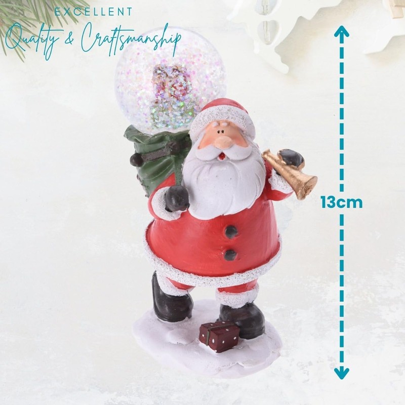 Envenzo Christmas Snow Globe Santa Magical Table Decoration, Loving Details,