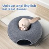 Large Cat Tunnel Bed for Indoor Cats with 3 Toys