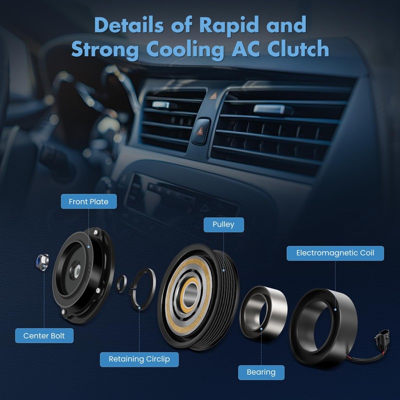 ECCPP A/C Compressor Clutch 2014-2018 for Ford Fusion 1.5L AC