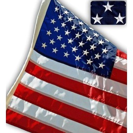 US Flag Factory - 3x5 FT US AMERICAN FLAG (Embroidered Stars, Sewn Stripes) Outdoor SolarMax Nylon Flag - Made in America - Premium Quality (3x5 FT)