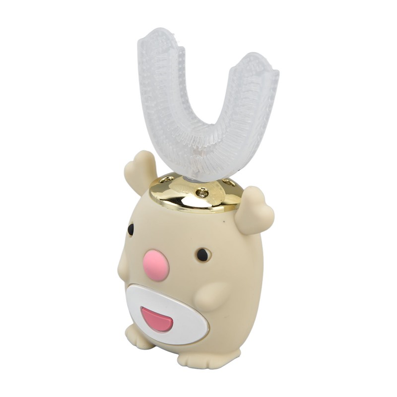 U Shaped Toothbrush Cartoon Cute Design Waterproof 5 Brushing Modes