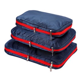 Beideli Travel Compression Bag, Travel Pouch, Travel Pouch, Set of 3, Compression Bag, Travel 2-Way Convenient Travel Compression Bag, Space Saving, Storage Pouch, Variable Space, Clothes Sorting, For