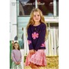 James Brett Double Knit Knitting Pattern for Girls Flower or
