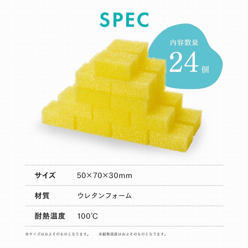 Aimedia Kitchen Sponges, 72 Pieces, Mini Sponges That Can Be