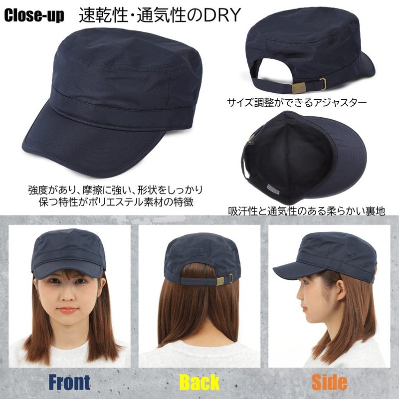 Airrail Work Cap, Dry Military Cap, Unisex, Polyester, Adjustable Size,