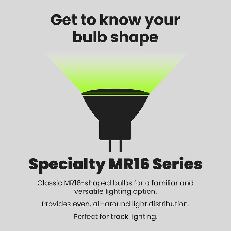 Feit Electric 6W LED Bulbs with 50W Equivalent, Dimmable, MR16
