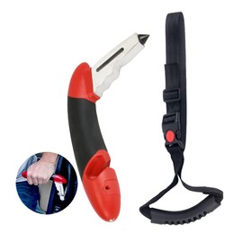 KAKKOII Asa de manija de coche, mango de puerta de coche, bastón portátil para automóvil, asas de apoyo para movilidad de coche, con linterna LED, asas de agarre de asistencia de vehículo para ancianos y discapacitados