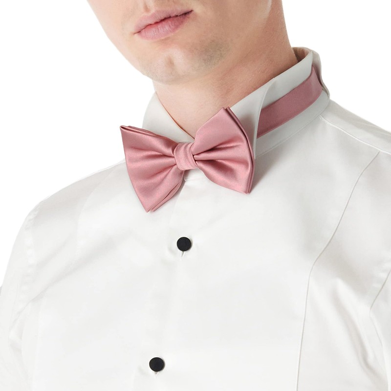 DonDon Men's Handmade Silk Look Bow Tie 12 x 6
