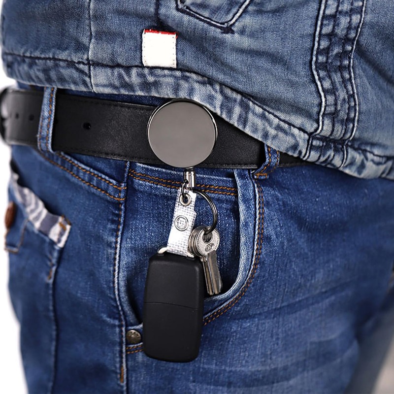 1 x Extendable Key Fob, 60-70 cm, Retractable Key Fob