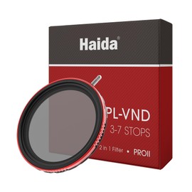 Haida 86mm VND+CPL 2 in 1 ND8-ND128 Adjustable Filter (3-7 Stops) for Camera Lens, Multi-Coating Nano-Coating Polarizer + Variable Neutral Density Filter with Lens Cap (Pro II-Series)