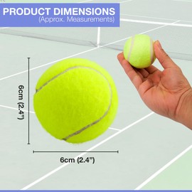 Navoys 6 Tennis Balls - All Court Types, Pet Toys, Soft Ball, Practice, High Visibility, Dog Training, Exercise Stress ball, Great for Beginners, Cricket