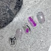 ˡᴬᴺᵀᶤˡ [Swa Stone] Magenta Ribbon Handmade Nail Tip - Short