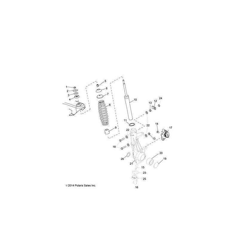 Polaris 1824557 ASM-HUBSTRUT RH Part Ranger 570