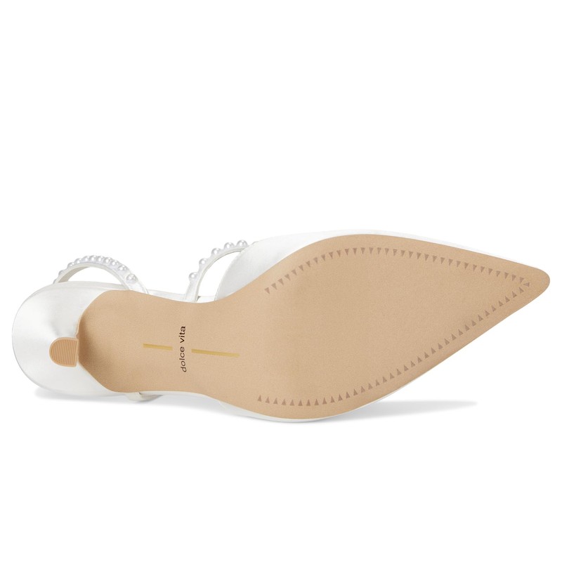 Dolce Vita Women's, KAMRA Pearl True White Satin, 9, Medium