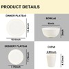 Rubtlamp 24 Pcs Wheat Straw Dinnerware Sets, Unbreakable Reusable Plastic