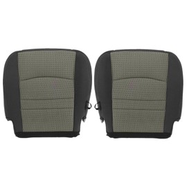 SecosAutoparts Driver and Passenger Side Bottom Replacement Cloth Seat Covers Gray Compatible with Dodge Ram 1500 2500 3500 4500 5500 2009 2010 2011 2012