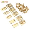 Dophee 16*13mm 50個 平蝶番 丁番 ミニヒンジ 木箱用のヒンジ ウェアヒンジ アンティーク調 ドア用金物