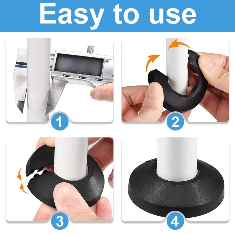 SGERUFZ Pack of 6 Heating Pipe Rosette Heating Pipe Cover,