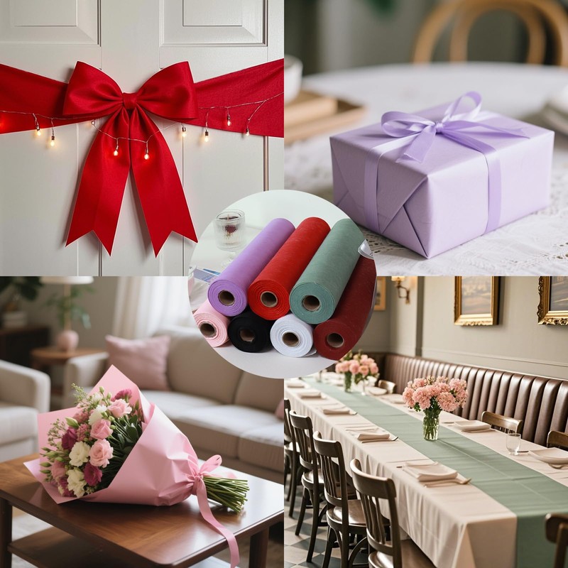 FRKOKRFA Fleece Table Runner, Pink, 25 m x 30 cm,