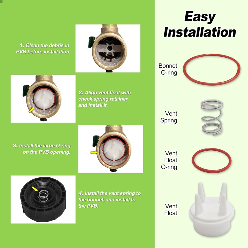 800M4 1 Inch Vent Float Repair Kit Replacement for Watts
