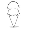 Keewah Stackable Ice Cream Cone Cookie Cutter Set, 3 Piece,