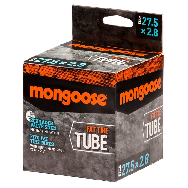 Mongoose Fat Tire Bike Tube, Schrader Valve, 27.5 x 2.8 inch