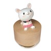 falado Mini Wooden Animal Rotary Music Box with Cute Rabbit