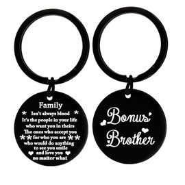 Nimteve Brother In Law Gifts Bonus Brother Keyring Christmas Birthday Gifts For Bonus Brothers Family Isn't Always Blood Keyring