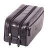 Mens Real Leather Wash Bag Shaving Kit Toiletries Travel Overnight