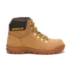 Cat Footwear Men's Outline Soft Toe Work Boot, Honey, 10.5 Wide