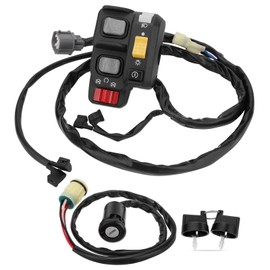 M MATI Handlebar & Key Switch for Honda Rancher 350 ES TRX350FE/TRX350TE Electric Shift 2006 35200-HN5-N12 35200-HN5-N11 35100-HN5-670