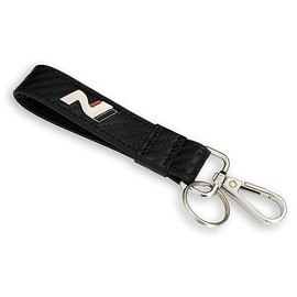 Hyundai HMD00543 Keyring N Logo Key Ring Lanyard Black, black, Modern