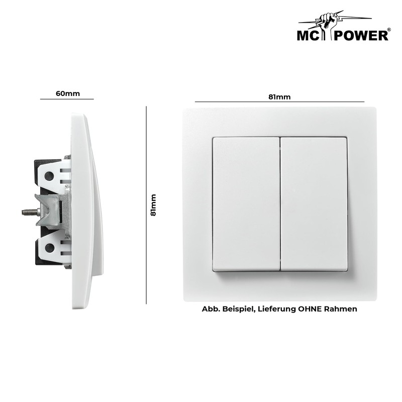 FLAIR Serienschalter weiß, 250V~/10A, unterputz