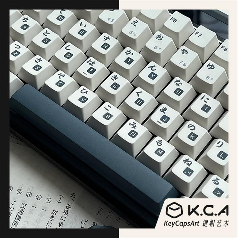 Black White Japanese PBT Keycap Cherry Profile DYE Sublimation Mechanical