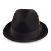 Jaxon Blues Trilby Crushable Fedora Hat (Medium, Black)